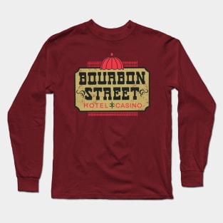 Retro Vintage Bourbon Street Hotel and Casino Las Vegas Long Sleeve T-Shirt